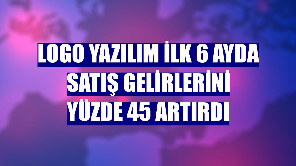 Logo Yazılım ilk 6 ayda satış gelirlerini yüzde 45 artırdı