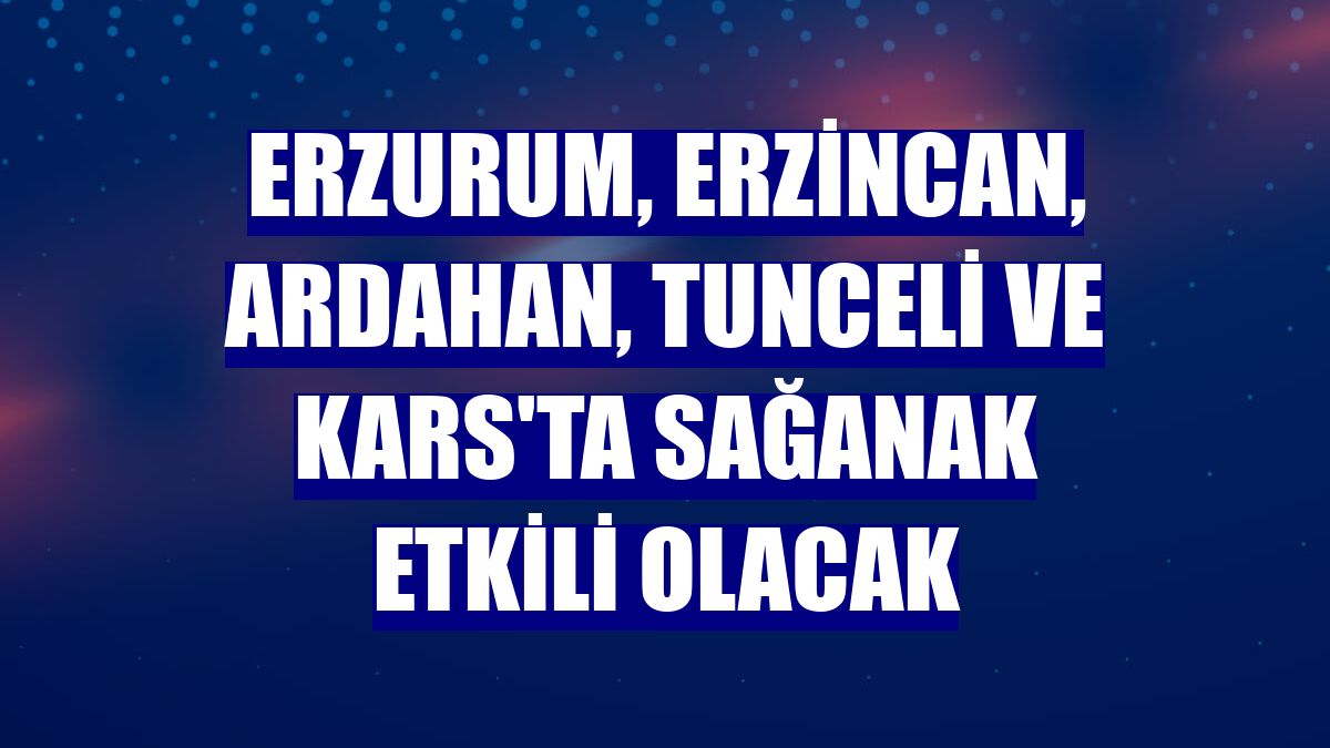 Erzurum, Erzincan, Ardahan, Tunceli ve Kars'ta sağanak etkili olacak
