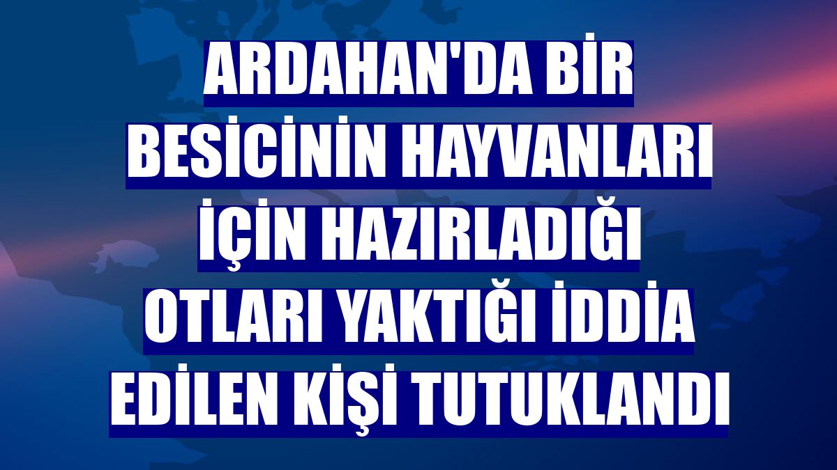 Ardahan'da bir besicinin hayvanları için hazırladığı otları yaktığı iddia edilen kişi tutuklandı