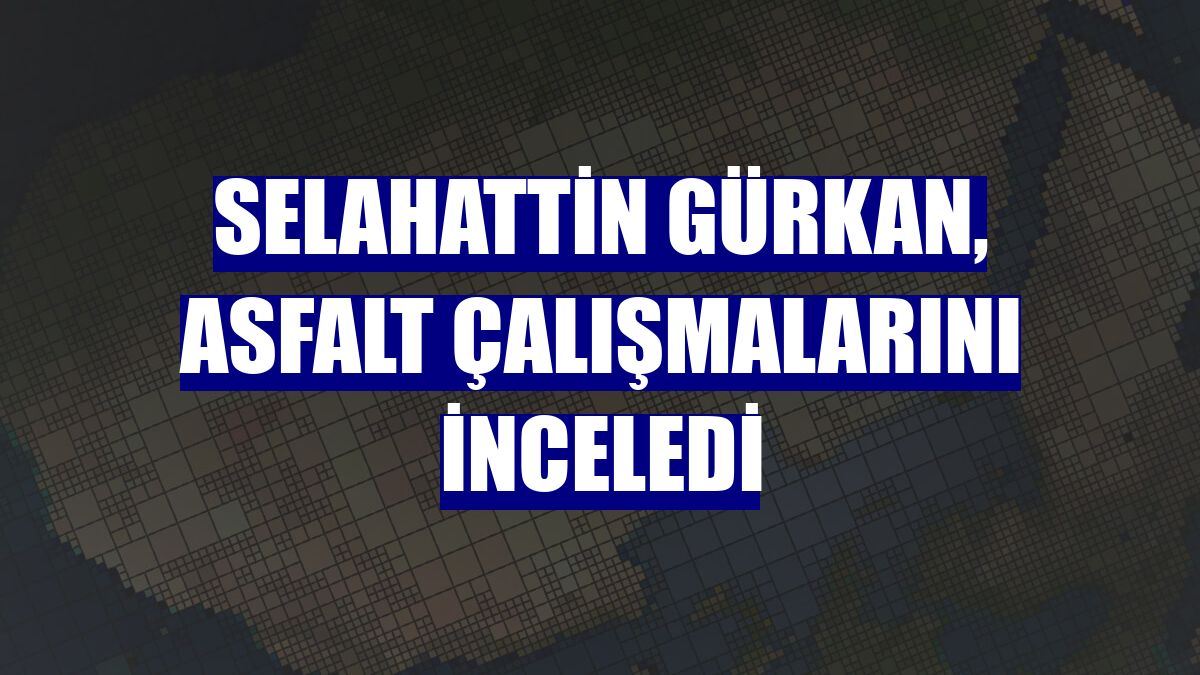 Selahattin Gürkan, asfalt çalışmalarını inceledi