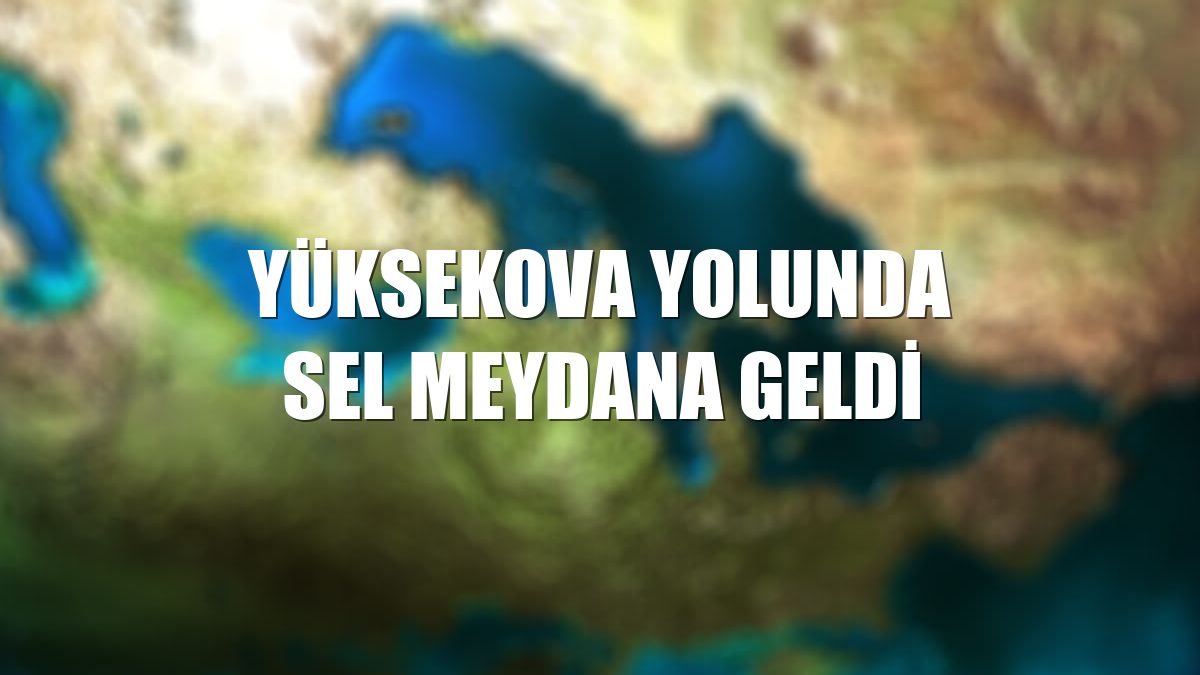 Yüksekova yolunda sel meydana geldi