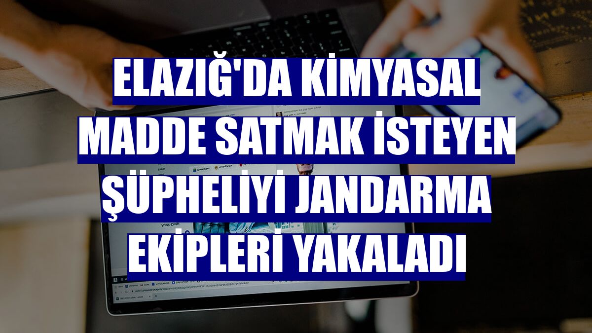 Elazığ'da kimyasal madde satmak isteyen şüpheliyi jandarma ekipleri yakaladı