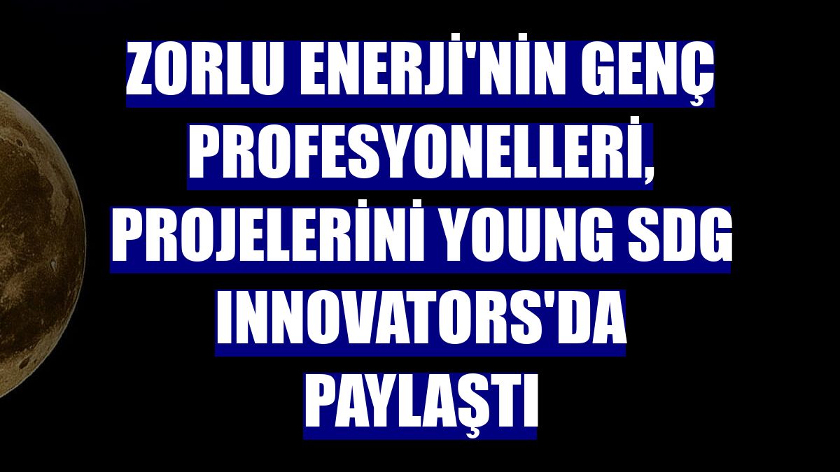 Zorlu Enerji'nin genç profesyonelleri, projelerini Young SDG Innovators'da paylaştı