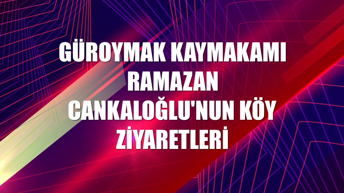 Güroymak Kaymakamı Ramazan Cankaloğlu'nun köy ziyaretleri
