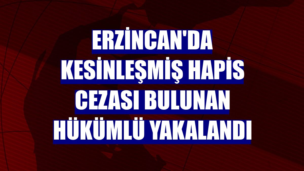 Erzincan'da kesinleşmiş hapis cezası bulunan hükümlü yakalandı