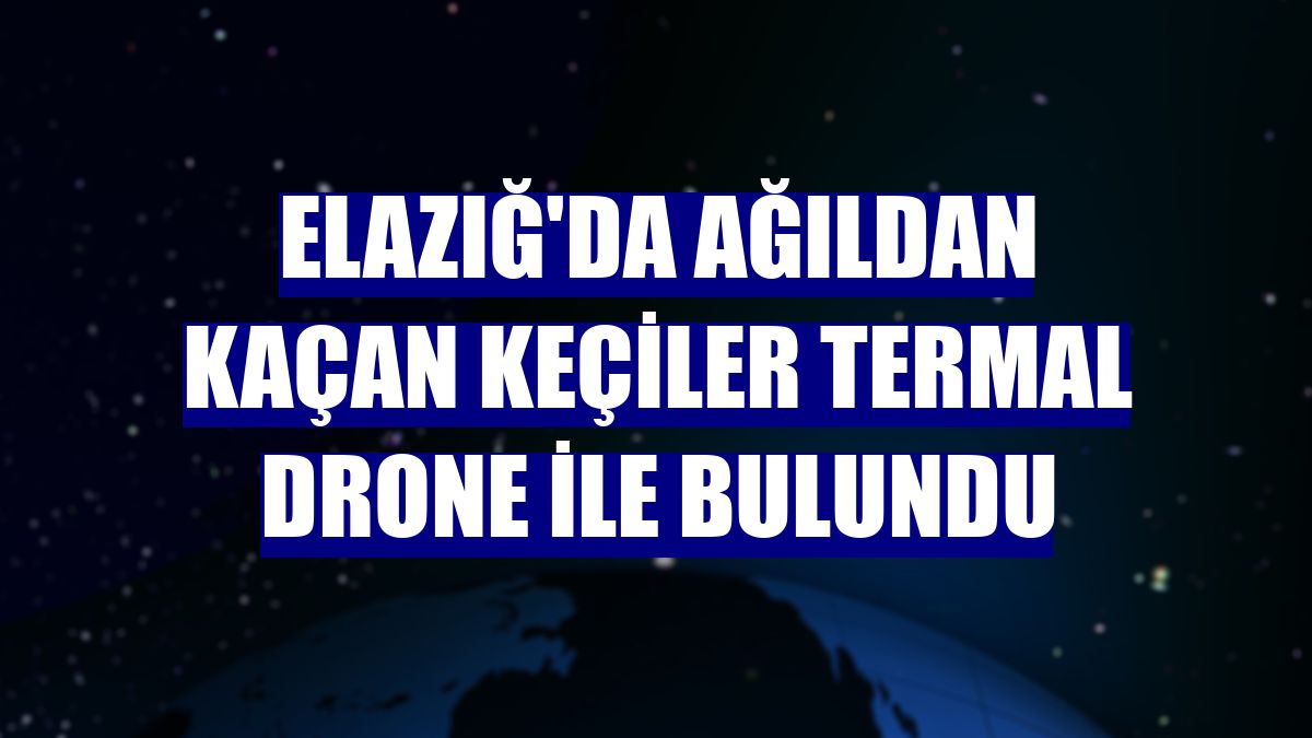 Elazığ'da ağıldan kaçan keçiler termal drone ile bulundu