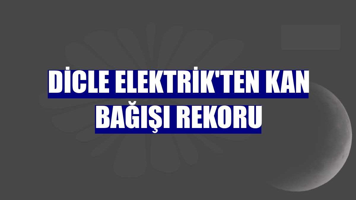 Dicle Elektrik'ten kan bağışı rekoru