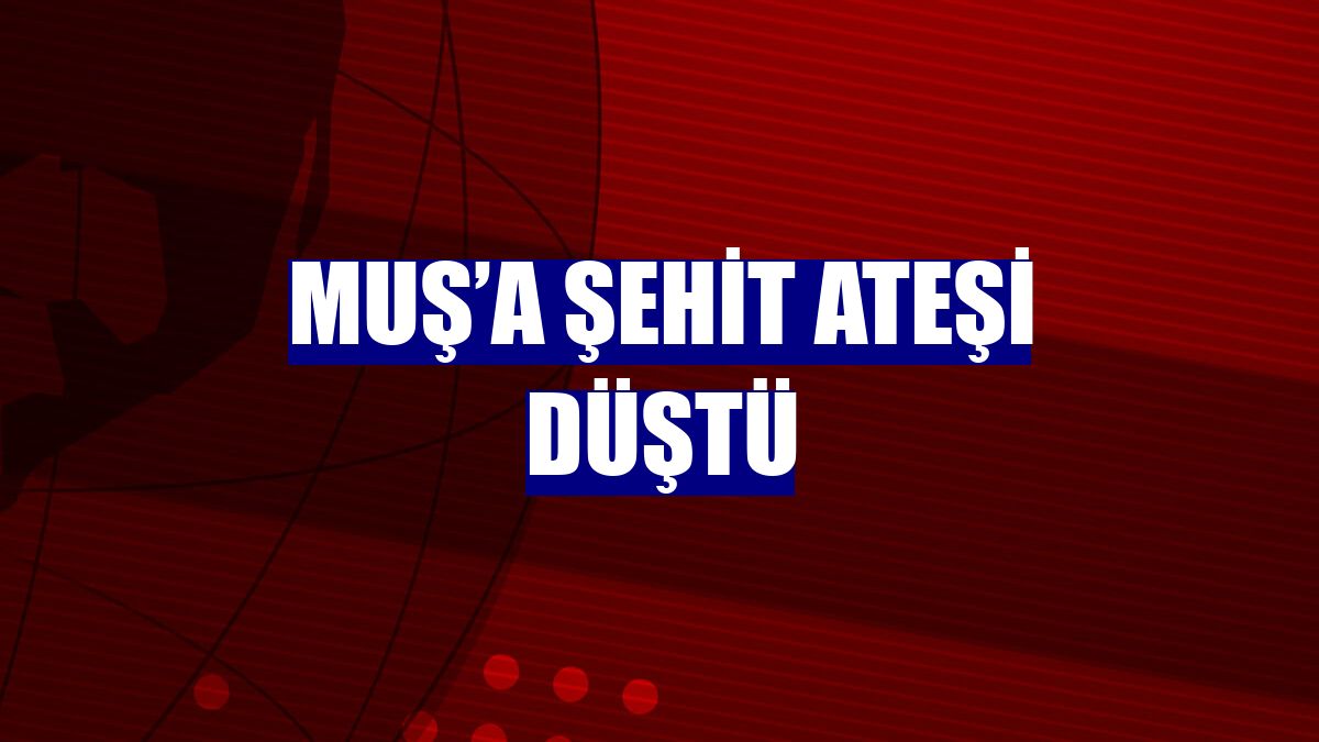 Muş’a şehit ateşi düştü