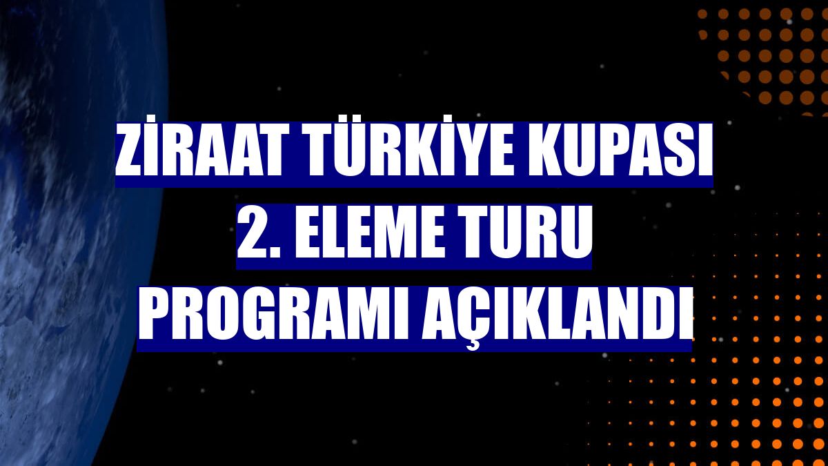 Ziraat Türkiye Kupası 2. Eleme Turu programı açıklandı