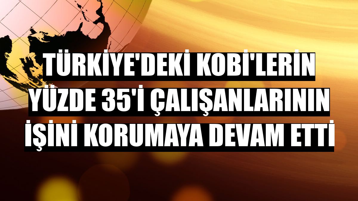 Türkiye'deki KOBİ'lerin yüzde 35'i çalışanlarının işini korumaya devam etti