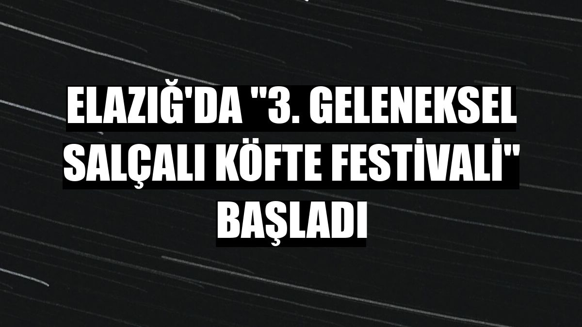Elazığ'da '3. Geleneksel Salçalı Köfte Festivali' başladı