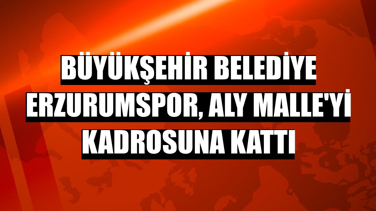 Büyükşehir Belediye Erzurumspor, Aly Malle'yi kadrosuna kattı