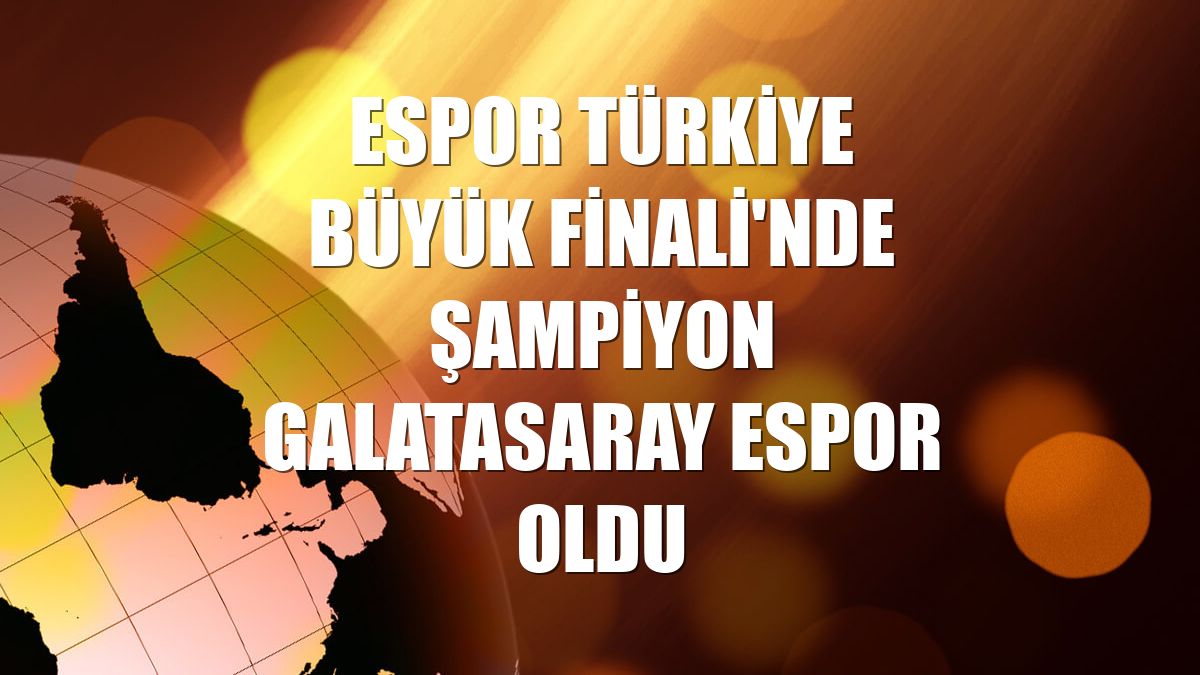 Espor Türkiye Büyük Finali'nde şampiyon Galatasaray Espor oldu