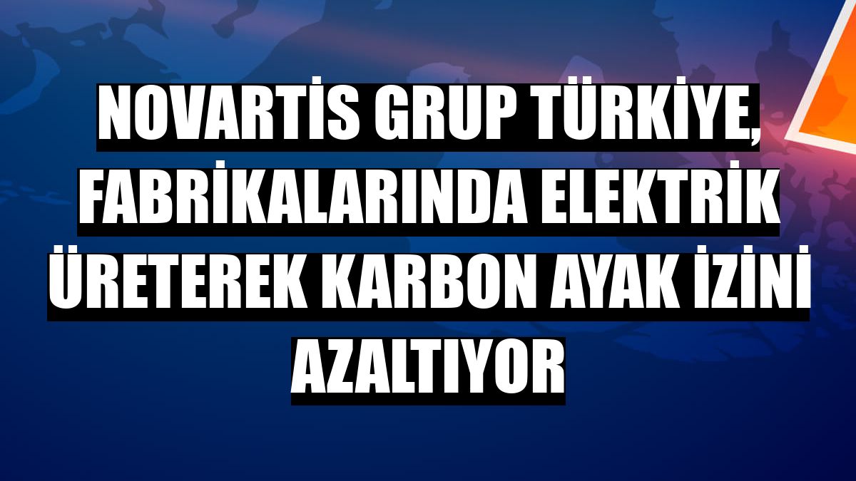 Novartis Grup Türkiye, fabrikalarında elektrik üreterek karbon ayak izini azaltıyor