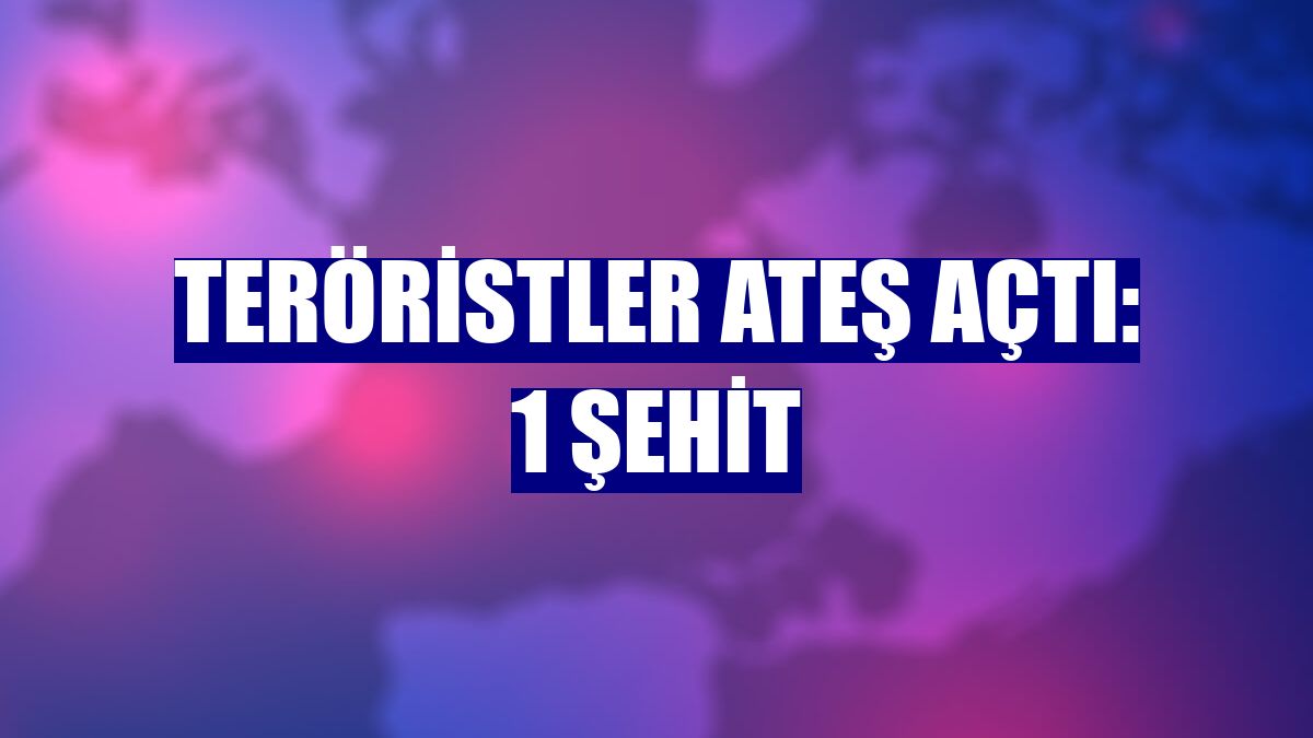 Teröristler ateş açtı: 1 şehit