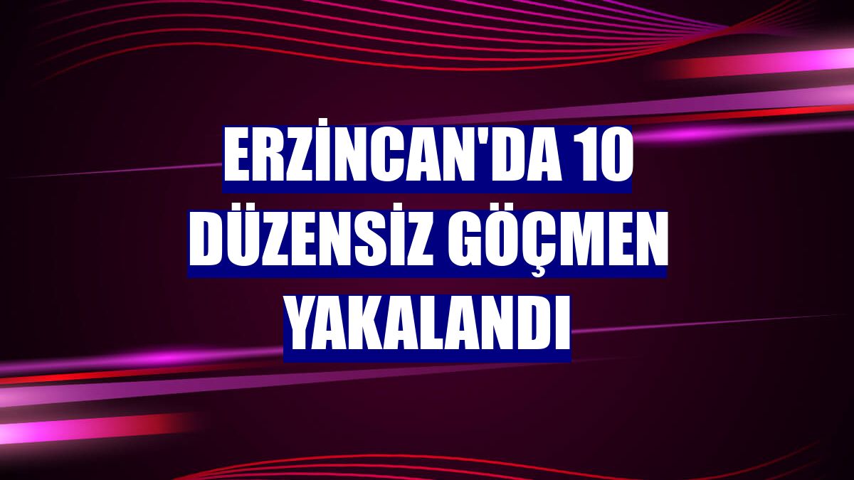 Erzincan'da 10 düzensiz göçmen yakalandı
