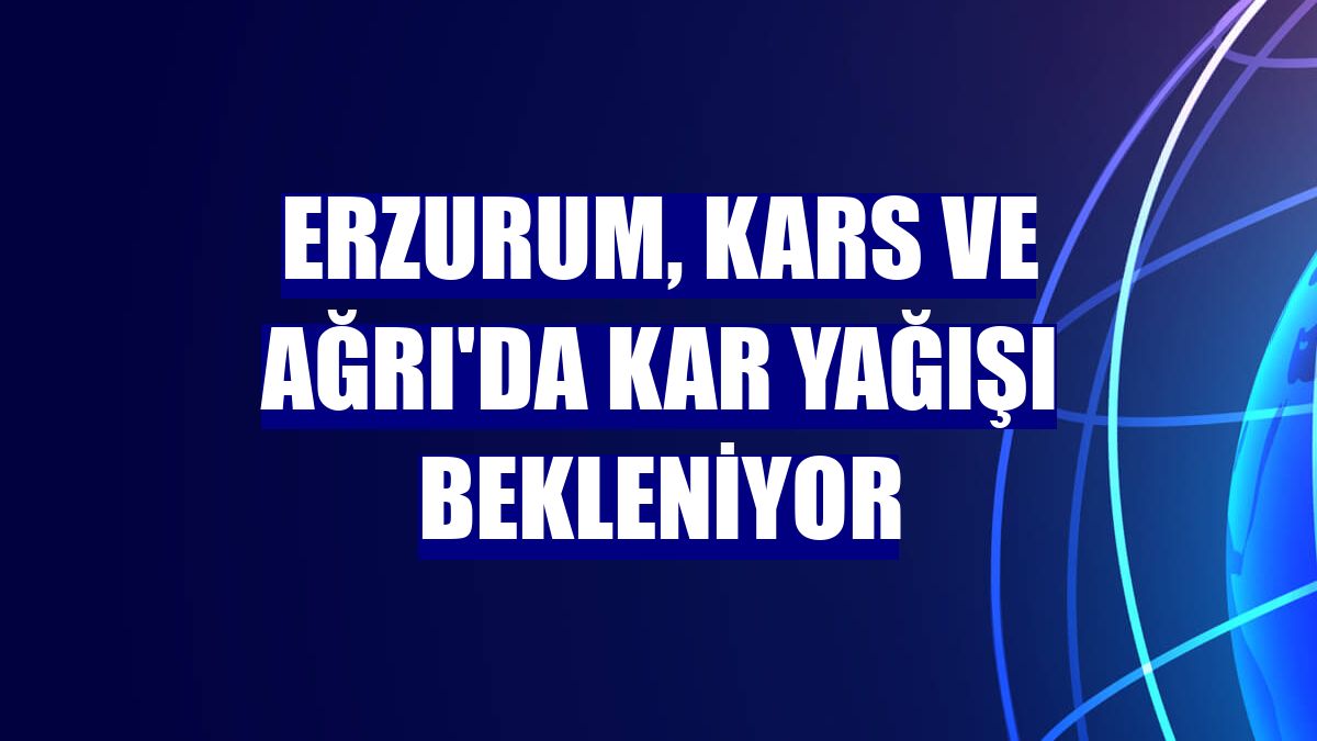 Erzurum, Kars ve Ağrı'da kar yağışı bekleniyor
