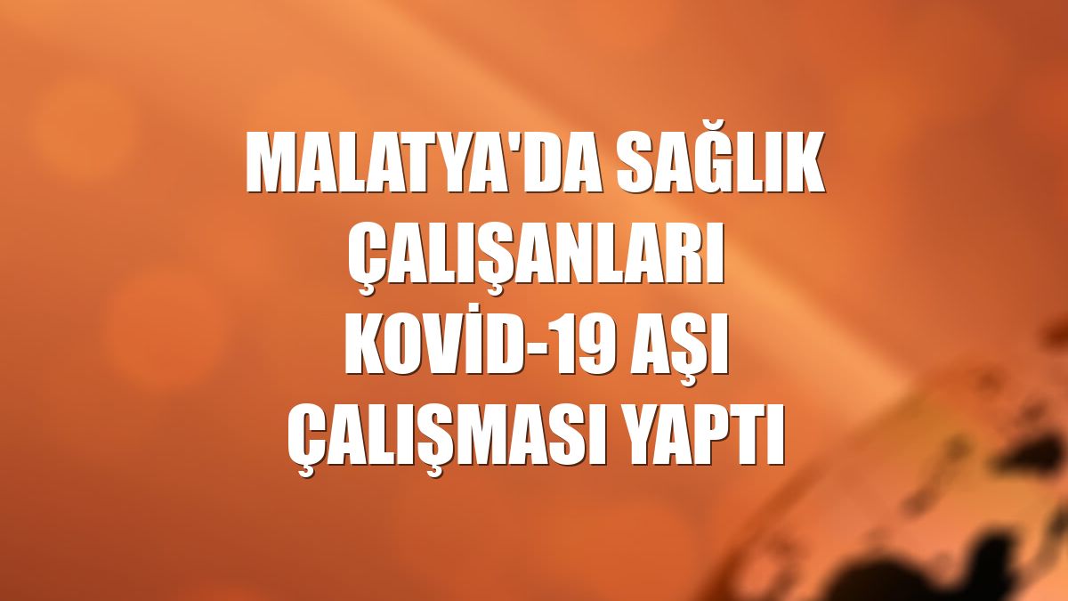 Malatya'da sağlık çalışanları Kovid-19 aşı çalışması yaptı