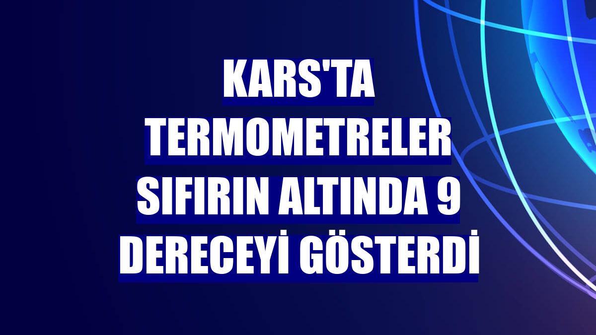 Kars'ta termometreler sıfırın altında 9 dereceyi gösterdi