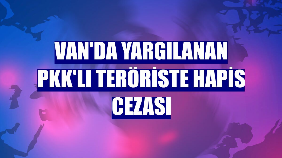 Van'da yargılanan PKK'lı teröriste hapis cezası