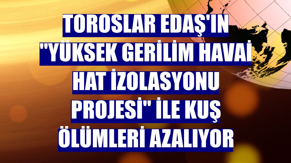 Toroslar EDAŞ'ın "Yüksek Gerilim Havai Hat İzolasyonu Projesi" ile kuş ölümleri azalıyor