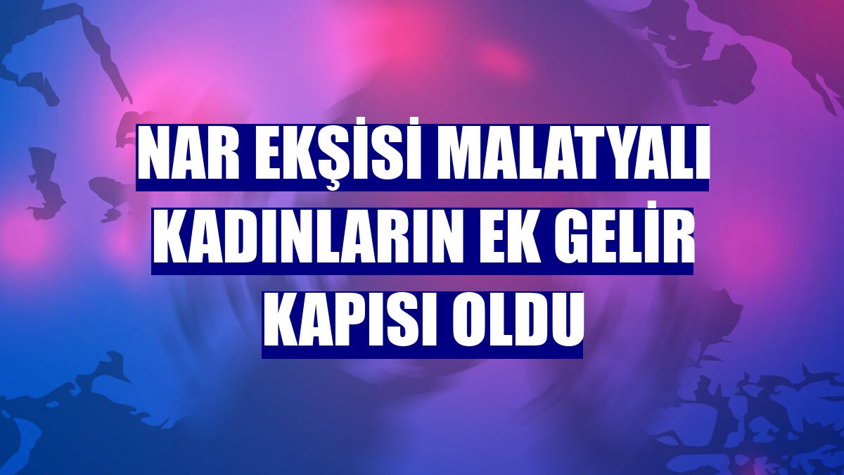 Nar ekşisi Malatyalı kadınların ek gelir kapısı oldu