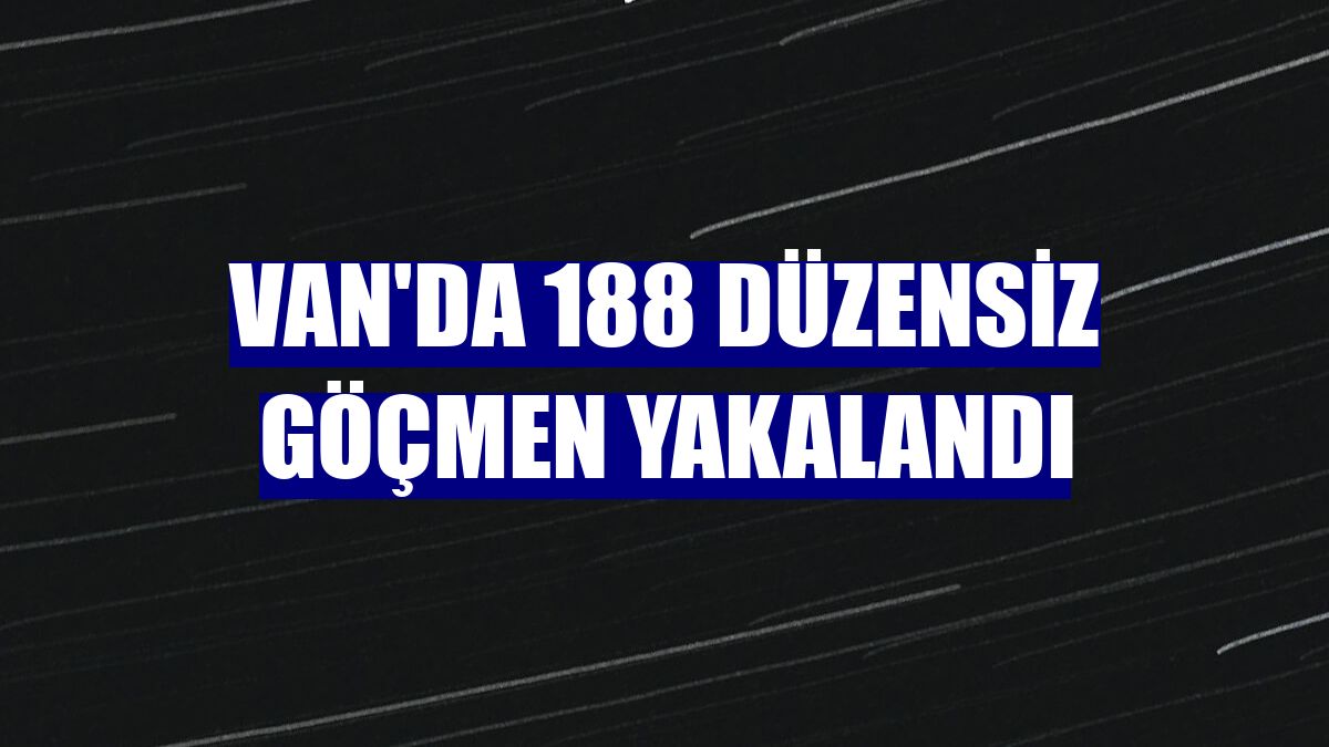 Van'da 188 düzensiz göçmen yakalandı