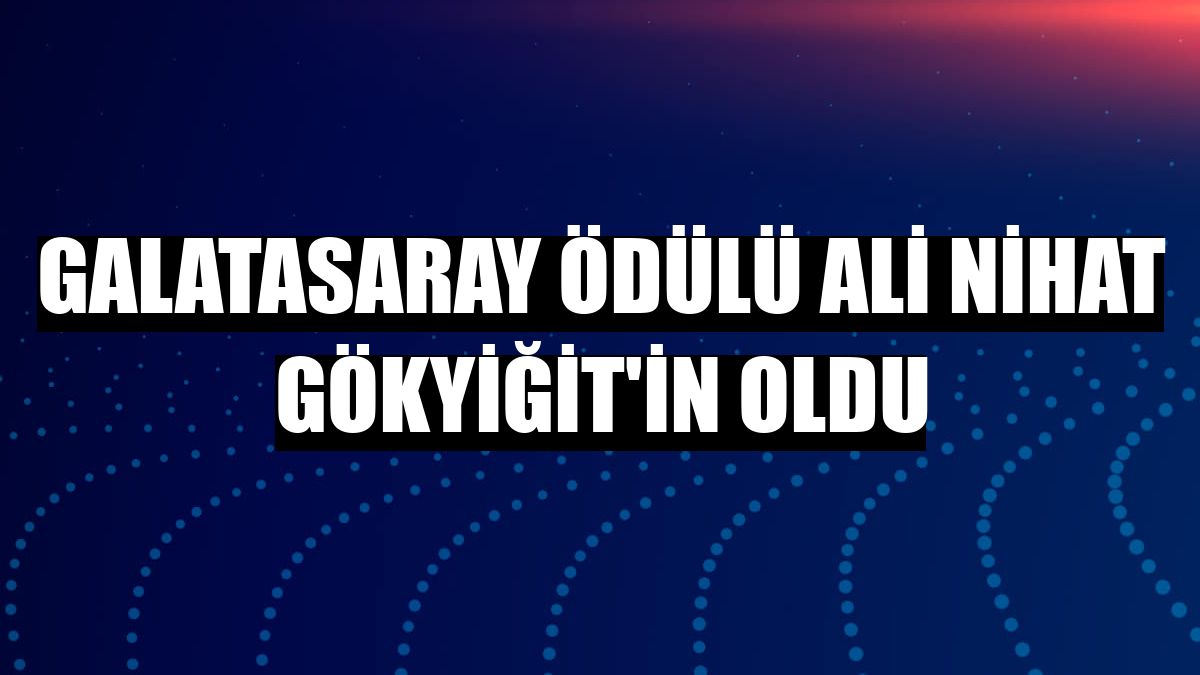 Galatasaray Ödülü Ali Nihat Gökyiğit'in oldu