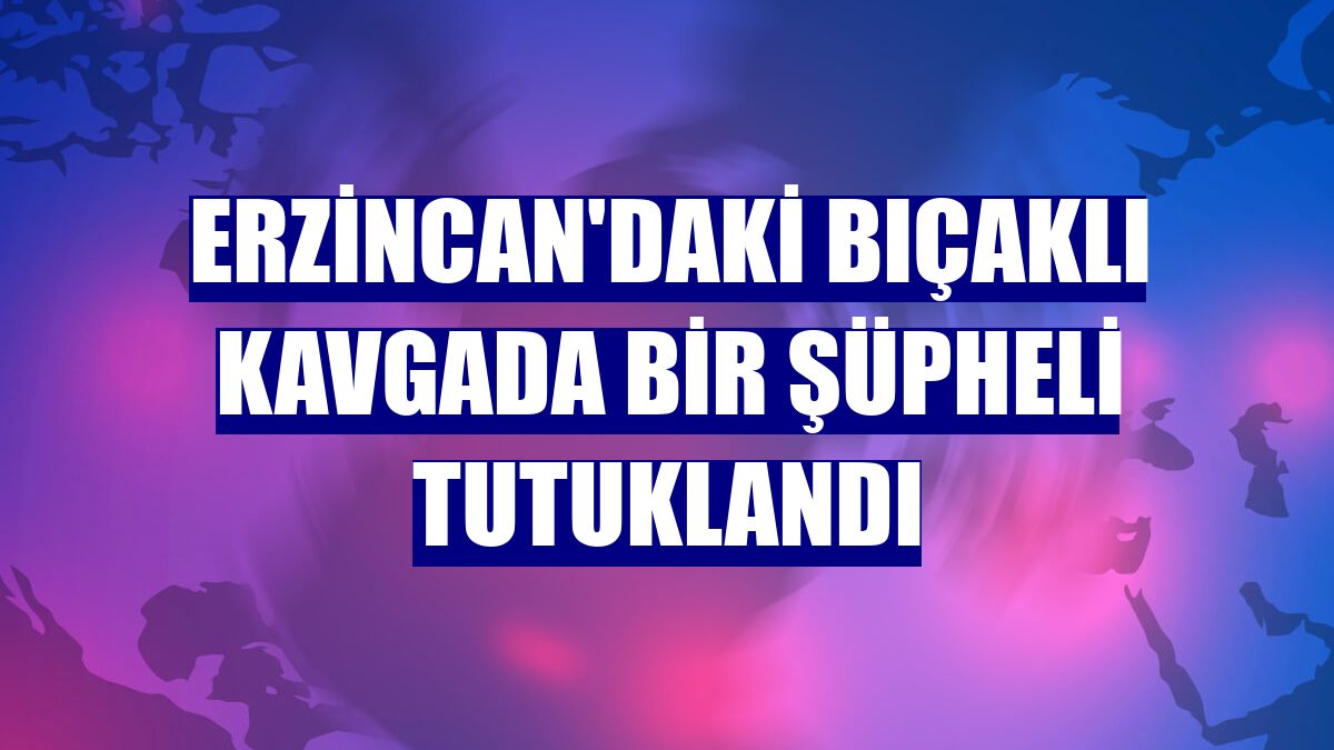 Erzincan'daki bıçaklı kavgada bir şüpheli tutuklandı