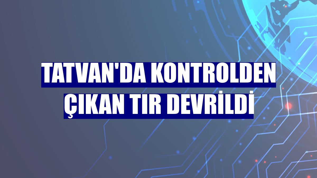 Tatvan'da kontrolden çıkan tır devrildi