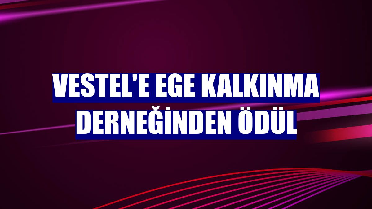 Vestel'e Ege Kalkınma Derneğinden ödül