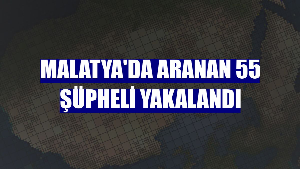 Malatya'da aranan 55 şüpheli yakalandı