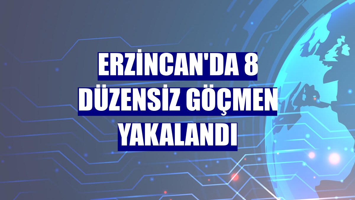 Erzincan'da 8 düzensiz göçmen yakalandı
