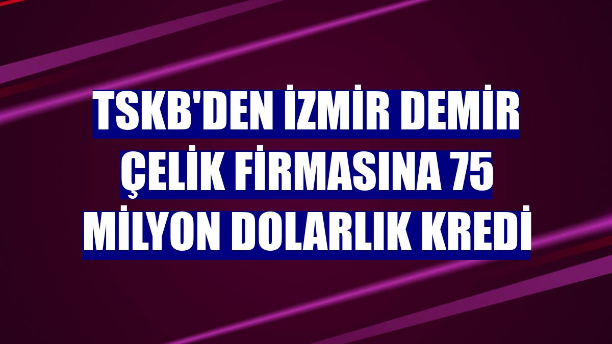 TSKB'den İzmir Demir Çelik firmasına 75 milyon dolarlık kredi