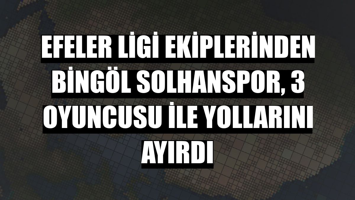 Efeler Ligi ekiplerinden Bingöl Solhanspor, 3 oyuncusu ile yollarını ayırdı
