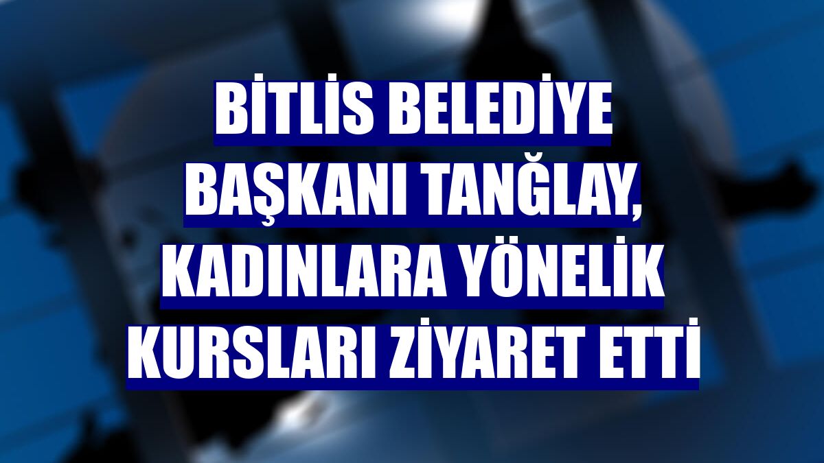 Bitlis Belediye Başkanı Tanğlay, kadınlara yönelik kursları ziyaret etti