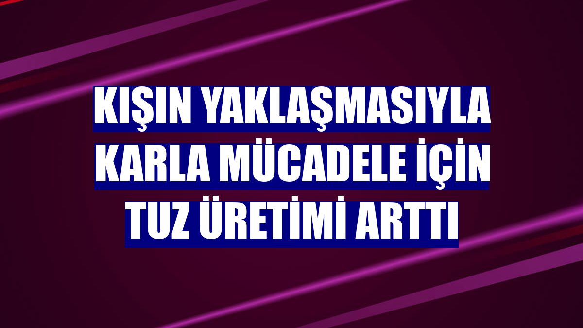 Kışın yaklaşmasıyla karla mücadele için tuz üretimi arttı