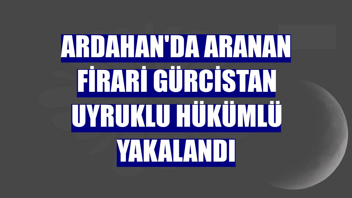 Ardahan'da aranan firari Gürcistan uyruklu hükümlü yakalandı