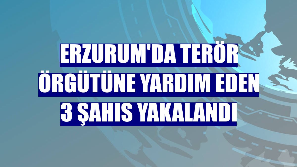 Erzurum'da terör örgütüne yardım eden 3 şahıs yakalandı