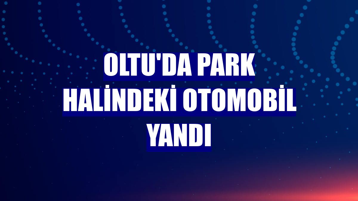 Oltu'da park halindeki otomobil yandı