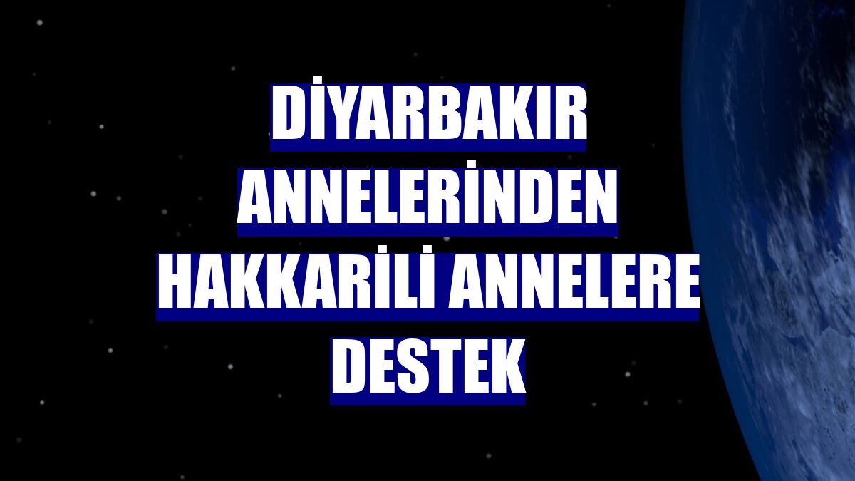 Diyarbakır annelerinden Hakkarili annelere destek