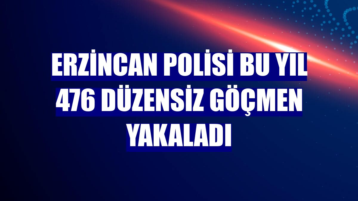 Erzincan polisi bu yıl 476 düzensiz göçmen yakaladı