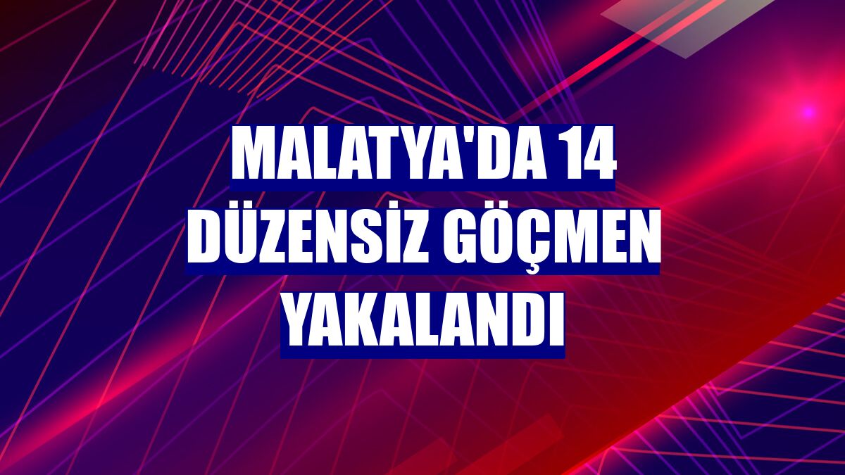 Malatya'da 14 düzensiz göçmen yakalandı