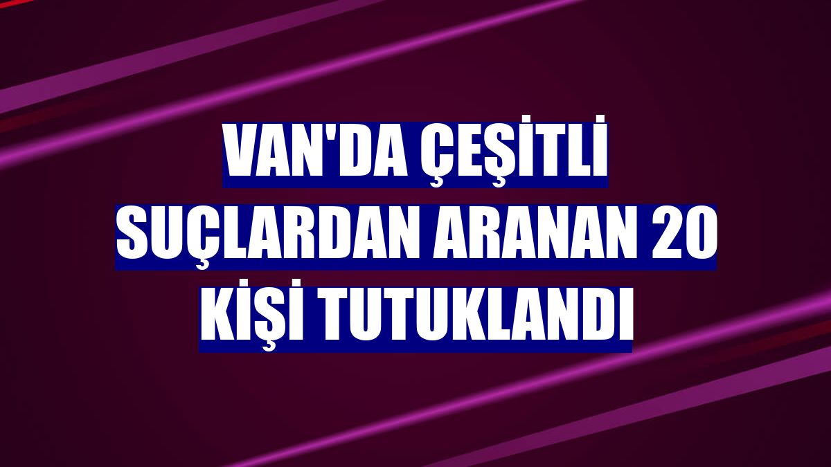 Van'da çeşitli suçlardan aranan 20 kişi tutuklandı