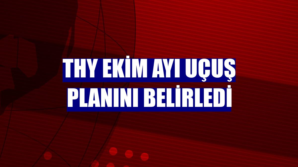 THY ekim ayı uçuş planını belirledi