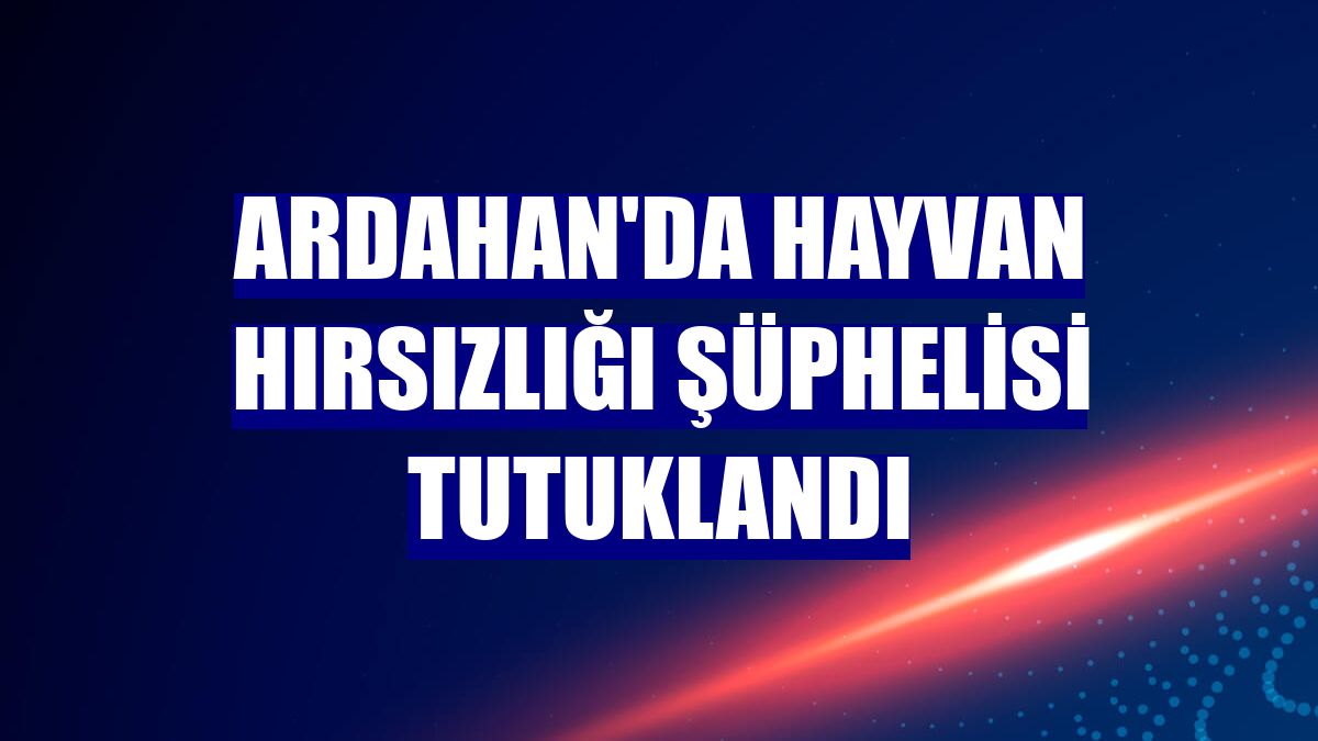 Ardahan'da hayvan hırsızlığı şüphelisi tutuklandı