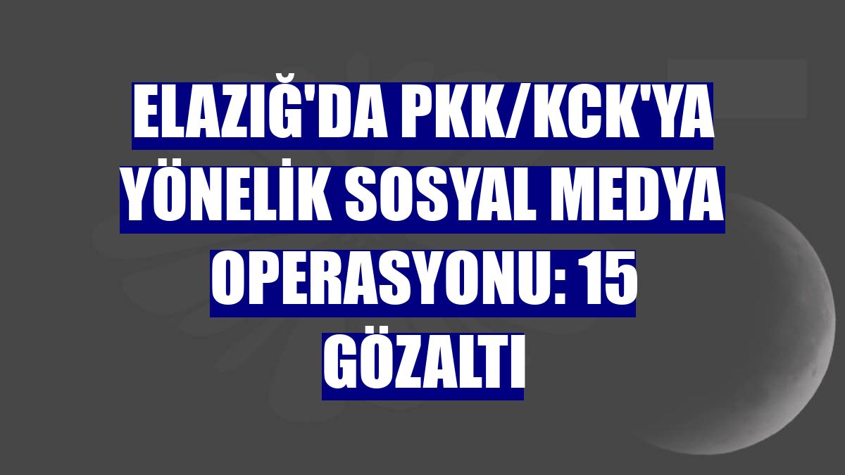 Elazığ'da PKK/KCK'ya yönelik sosyal medya operasyonu: 15 gözaltı