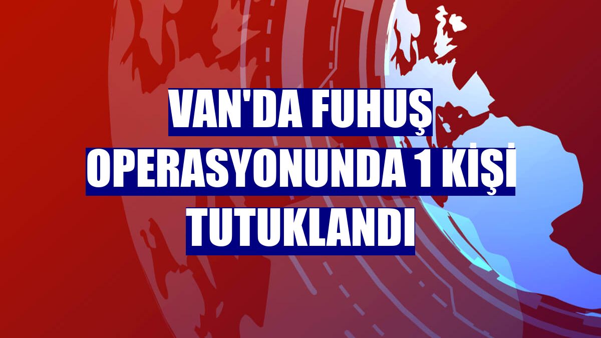 Van'da fuhuş operasyonunda 1 kişi tutuklandı