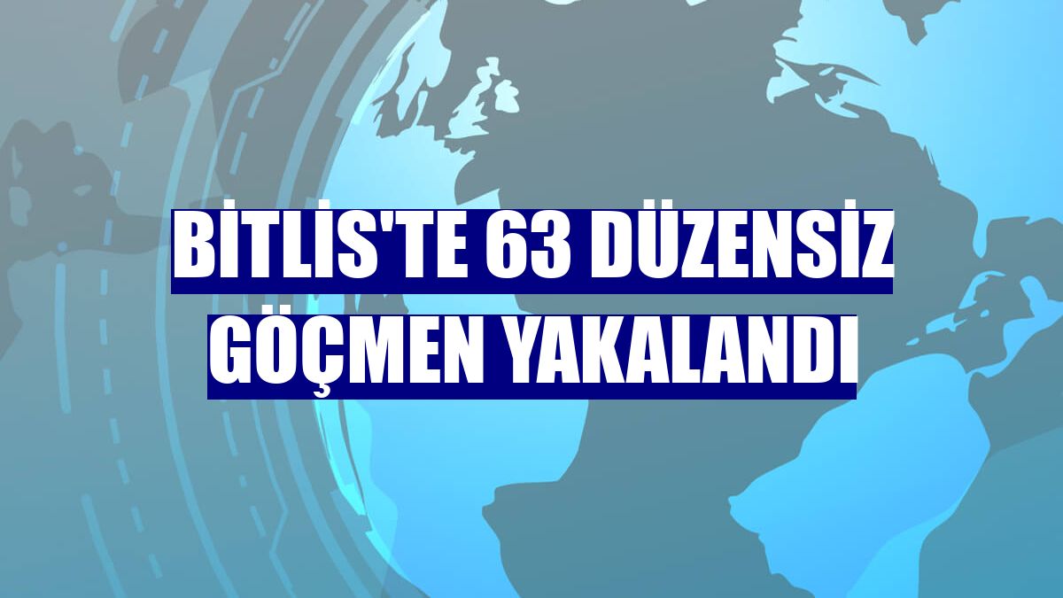 Bitlis'te 63 düzensiz göçmen yakalandı