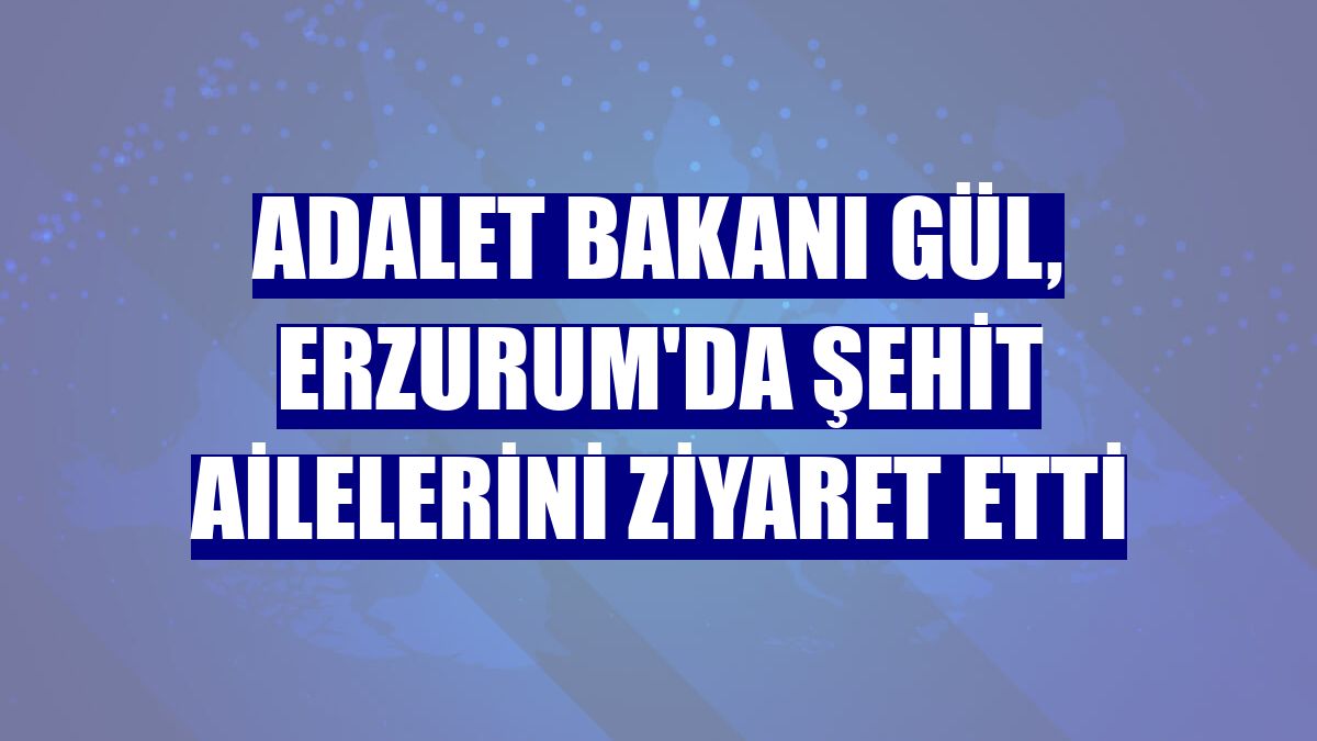 Adalet Bakanı Gül, Erzurum'da şehit ailelerini ziyaret etti